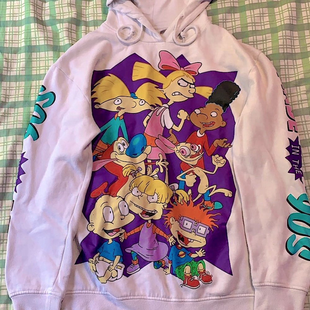white nickelodeon hoodie, US Medium, Rue 21